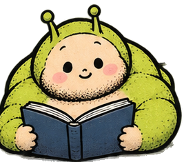 Wurmpie leest een boek